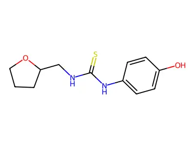 1-(4-Hydroxyphenyl)-3-(oxolan-2-ylmethyl)thiourea structure
