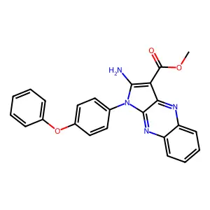 methyl 2-amino-1-(4-phenoxyphenyl)-1H-pyrrolo[2,3-b]quinoxaline-3-carboxylate structure