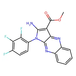 methyl 2-amino-1-(2,3,4-trifluorophenyl)-1H-pyrrolo[2,3-b]quinoxaline-3-carboxylate structure