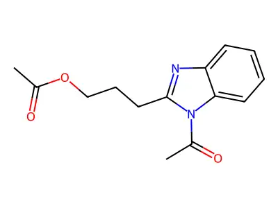 3-(1-Acetylbenzimidazol-2-yl)propyl acetate structure