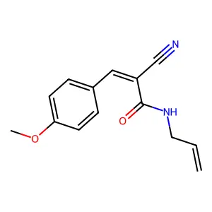 (E)-2-cyano-3-(4-methoxyphenyl)-N-prop-2-enylprop-2-enamide structure