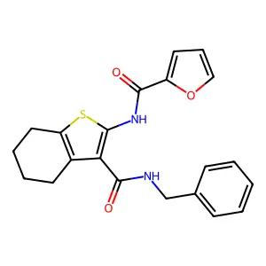 N-(3-((Benzylamino)carbonyl)-4,5,6,7-tetrahydro-1-benzothien-2-YL)-2-furamide structure