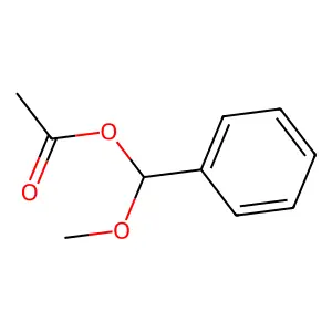 Benzenemethanol, alpha-methoxy-, acetate structure