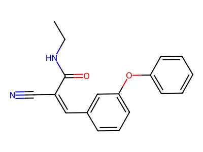 2-Propenamide, 2-cyano-N-ethyl-3-(3-phenoxyphenyl)- structure