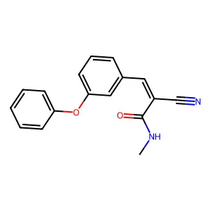 2-Cyano-N-methyl-3-(3-phenoxyphenyl)acrylamide structure