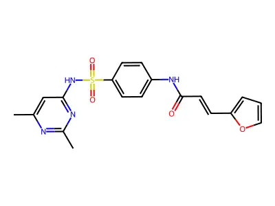 N-{4-[(2,6-dimethylpyrimidin-4-yl)sulfamoyl]phenyl}-3-(furan-2-yl)prop-2-enamide structure
