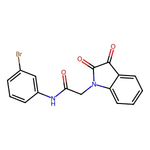 N-(3-bromophenyl)-2-(2,3-dioxo-2,3-dihydro-1H-indol-1-yl)acetamide structure
