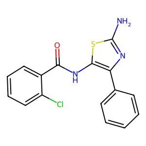N-(2-amino-4-phenyl-1,3-thiazol-5-yl)-2-chlorobenzamide structure