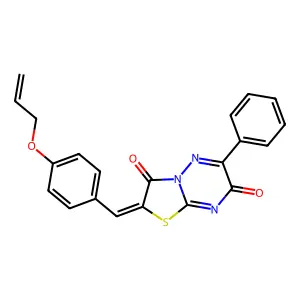 (2E)-2-[4-(ALLYLOXY)BENZYLIDENE]-6-PHENYL-7H-[1,3]THIAZOLO[3,2-B][1,2,4]TRIAZINE-3,7(2H)-DIONE structure