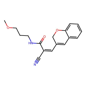 3-(2H-Chromen-3-YL)-2-cyano-N-(3-methoxypropyl)-2-propenamide structure