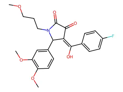 5-(3,4-dimethoxyphenyl)-4-(4-fluorobenzoyl)-3-hydroxy-1-(3-methoxypropyl)-2,5-dihydro-1H-pyrrol-2-one structure