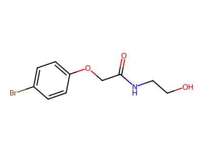 2-(4-bromophenoxy)-N-(2-hydroxyethyl)acetamide structure