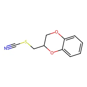 (2,3-Dihydro-1,4-benzodioxin-2-yl)methyl thiocyanate structure