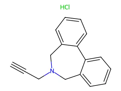5H-Dibenz(c,e)azepine, 6,7-dihydro-6-(2-propynyl)-, hydrochloride structure