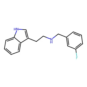 N-(3-fluorobenzyl)-2-(1H-indol-3-yl)ethanamine structure