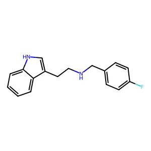 (4-Fluoro-benzyl)-[2-(1H-indol-3-yl)-ethyl]-amine structure