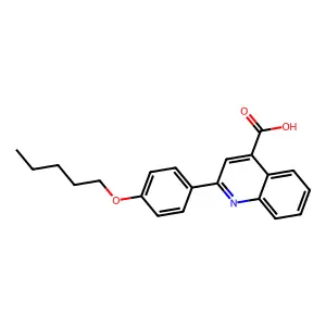 2-[4-(Pentyloxy)phenyl]quinoline-4-carboxylic acid structure