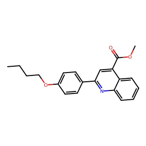 Methyl 2-(4-butoxyphenyl)quinoline-4-carboxylate structure