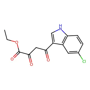 ethyl 4-(5-chloro-1H-indol-3-yl)-2,4-dioxobutanoate structure