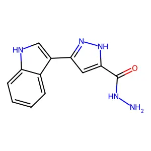 5-(1H-Indol-3-yl)-1H-pyrazole-3-carboxylic acid hydrazide structure