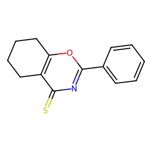 2-Phenyl-5,6,7,8-tetrahydro-benzo(E)(1,3)oxazine-4-thione structure