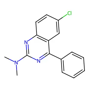 6-chloro-N,N-dimethyl-4-phenylquinazolin-2-amine structure