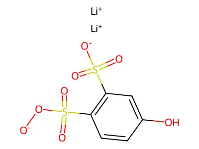 benzenedisulfonic acid, 2,5-dihydroxy-, dilithium salt structure