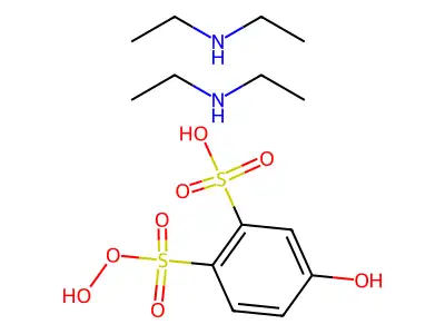 Benzenedisulfonic acid, 2,5-dihydroxy-, compd. with N-ethylethanamine (1:2) structure