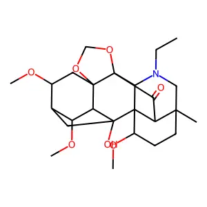 Aconitan-6-one, 20-ethyl-10-hydroxy-1,14,16-trimethoxy-4-methyl-7,8-(methylenebis(oxy))-, (1alpha,14alpha,16beta)- structure