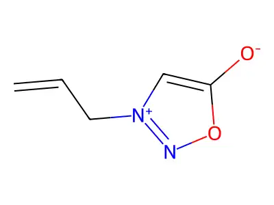 1,2,3-Oxadiazolium, 5-hydroxy-3-(2-propen-1-yl)-, inner salt structure