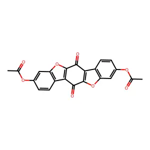 Benzo[1,2-b:4,5-b']bisbenzofuran-6,12-dione, 3,9-bis(acetyloxy)- structure