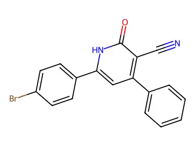 6-(4-Bromophenyl)-2-oxo-4-phenyl-1,2-dihydropyridine-3-carbonitrile structure