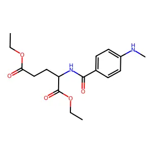Diethyl N-[4-(methylamino)benzoyl]-D-glutamate structure
