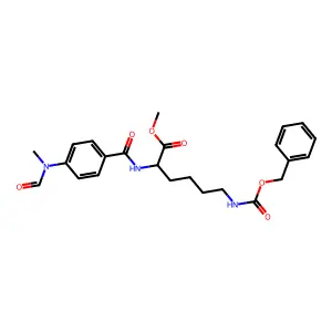 Methyl n6-[(benzyloxy)carbonyl]-n2-{4-[formyl(methyl)amino]benzoyl}lysinate structure