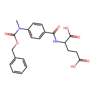 n-(4-{[(Benzyloxy)carbonyl](methyl)amino}benzoyl)glutamic acid structure