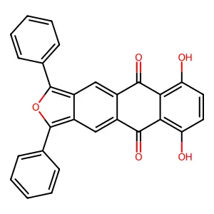6,9-Dihydroxy-1,3-diphenylanthra[2,3-c]furan-5,10-dione structure