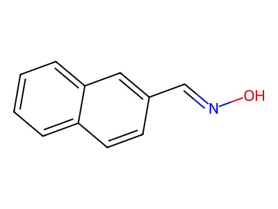 (E)-2-Naphthalenecarbaldehyde oxime structure