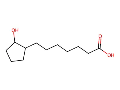 Cyclopentaneheptanoic acid, 2-hydroxy- structure