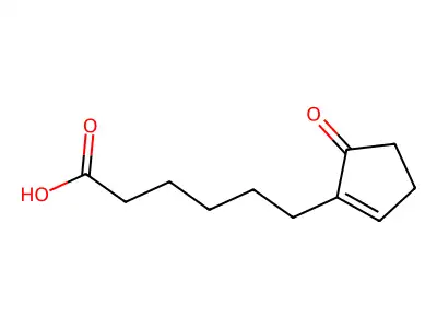 5-Oxo-1-cyclopentenehexanoic acid structure