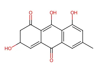 2,3-Dihydro-1,3,8-trihydroxy-6-methyl-9,10-anthracenedione structure