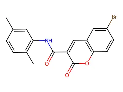 6-bromo-N-(2,5-dimethylphenyl)-2-oxo-2H-chromene-3-carboxamide structure