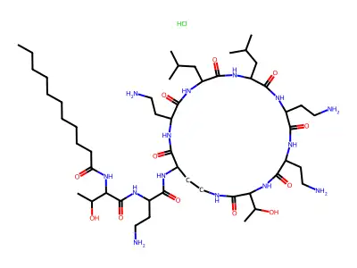 alpha-N-Undecanoyl colistin nonapeptide hydrochloride structure