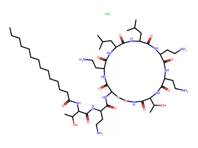 alpha-N-Tetradecanoyl colistin nonapeptide HCl structure
