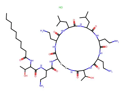 alpha-N-Decanoyl colistin nonapeptide HCl structure