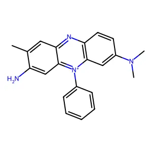 3-Amino-7-(dimethylamino)-2-methyl-5-phenylphenazinium structure