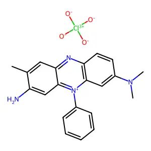 Phenazinium, 3-amino-7-(dimethylamino)-2-methyl-5-phenyl-, perchlorate structure