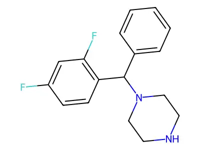 1-[(2,4-Difluorophenyl)(phenyl)methyl]piperazine structure