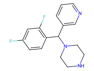 Piperazine, 1-[(2,4-difluorophenyl)-3-pyridinylmethyl]- structure