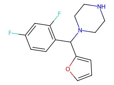 Piperazine, 1-[(2,4-difluorophenyl)-2-furanylmethyl]- structure