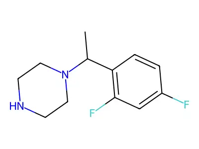 1-[1-(2,4-Difluorophenyl)ethyl]piperazine structure